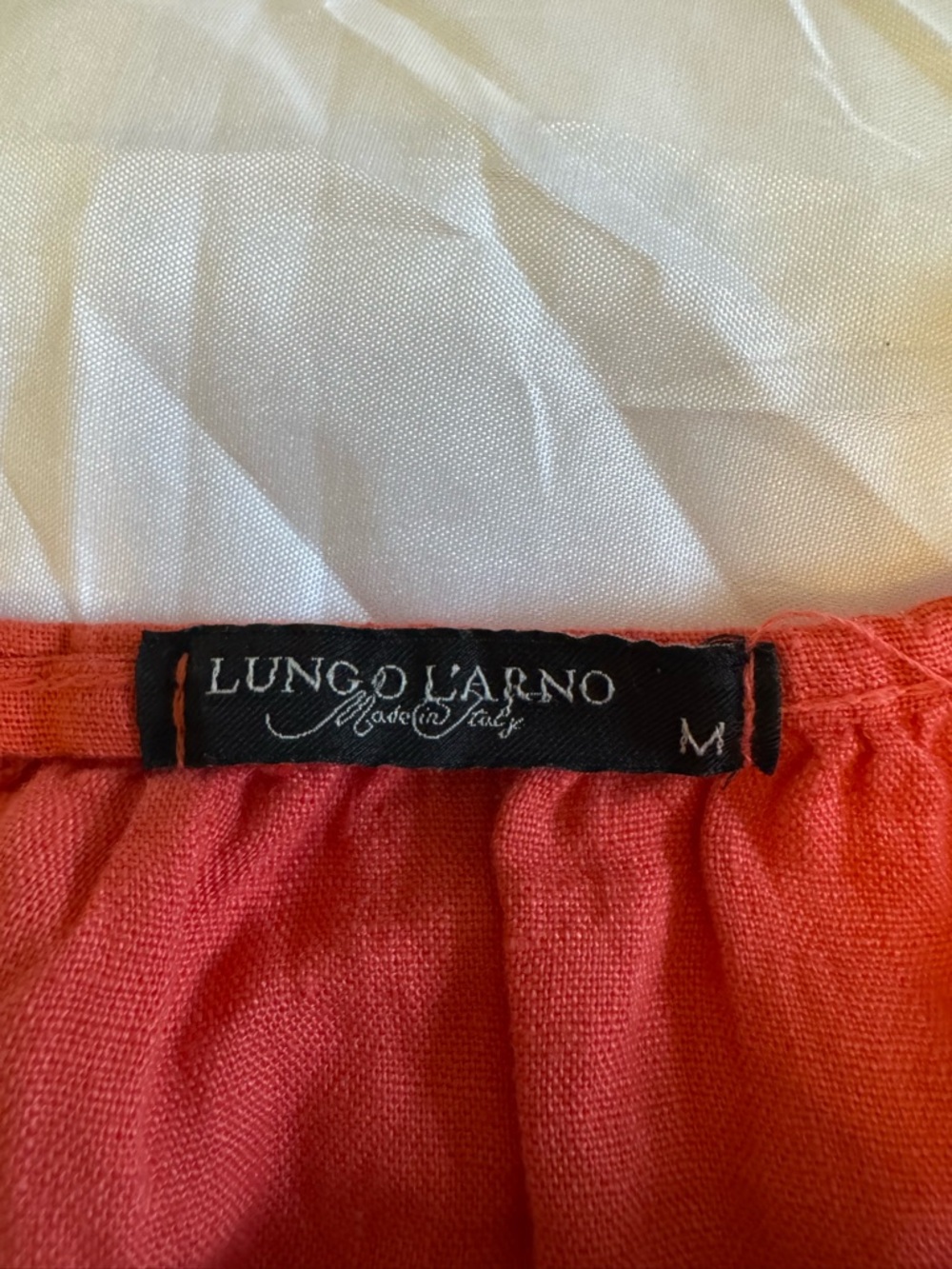 Lungo L’Arno 100% linen shift dress size medium - Picture 3 of 7